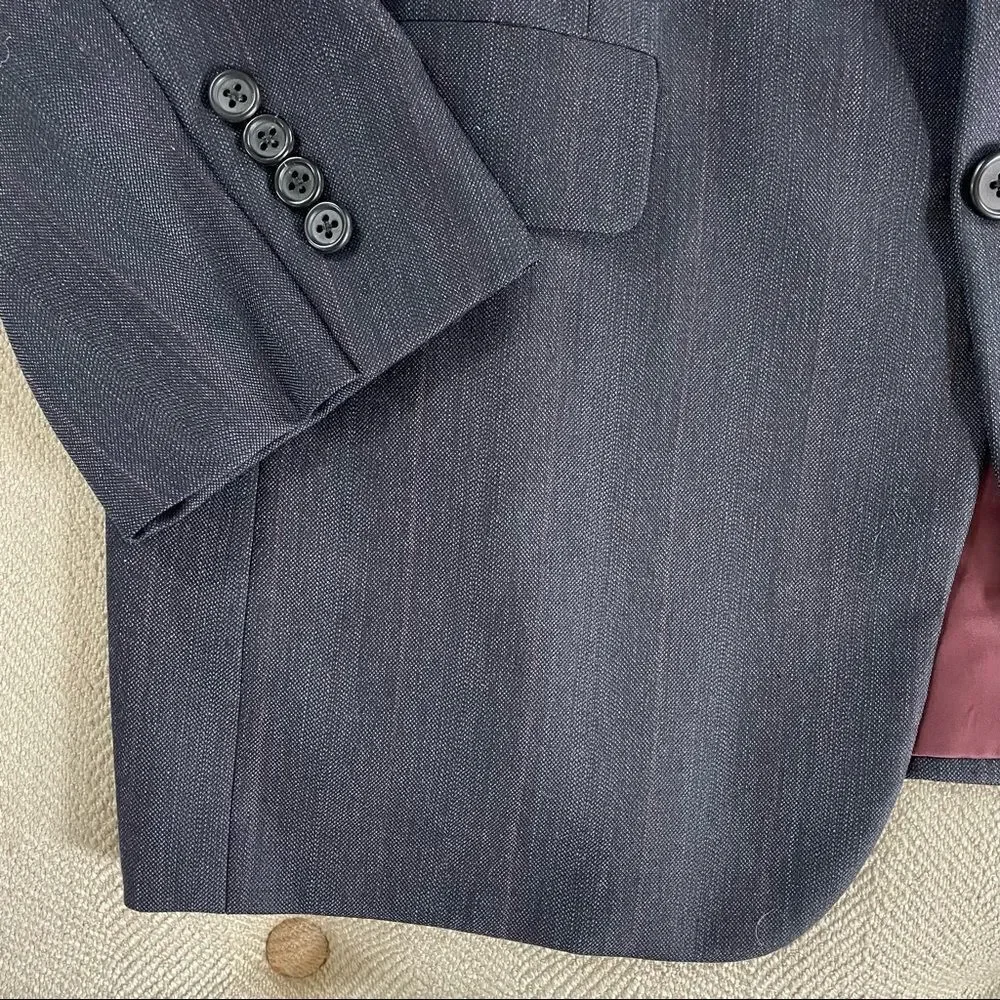 Vintage Hickey Freeman 2 Button Suit Flat Front Pants 41L